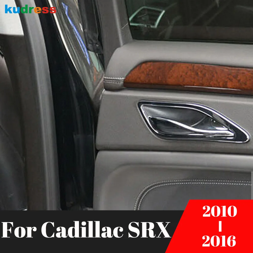 For Cadillac SRX 2010 2011 2012 2013 2014 2015 2016 Steel Car Inner Door Handle Bowl Cover Trim Interior Accessories