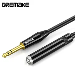 6.35mm Audio Extension Cable 1/4inch TRS Male To Female Adapter Stereo Cable for Headphone Microphone Amplifier Mixer Speaker