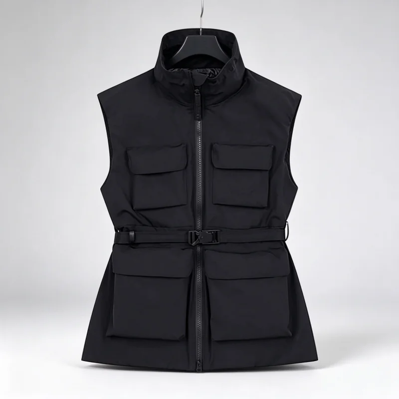 2026 Women Golf Windproof Vest Stand Collar Sleeveless Waistcoat Slim Fit Versatile Ladies Outdoor Golf Outerwear