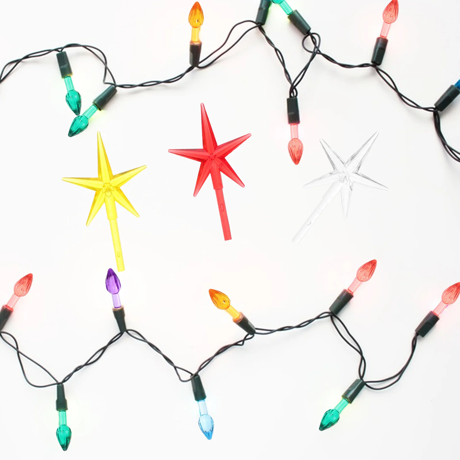 1 مجموعة متعدد الألوان عطلة سلسلة ضوء استبدال المصابيح البلاستيكية فناء في الهواء الطلق جارلاند ديكور مشرق عيد الميلاد #2