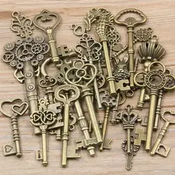 50g/pack Key Charms Bracelets Necklace Craft Metal Pendant For Jewelry Making DIY Supplies Small Business Supplies