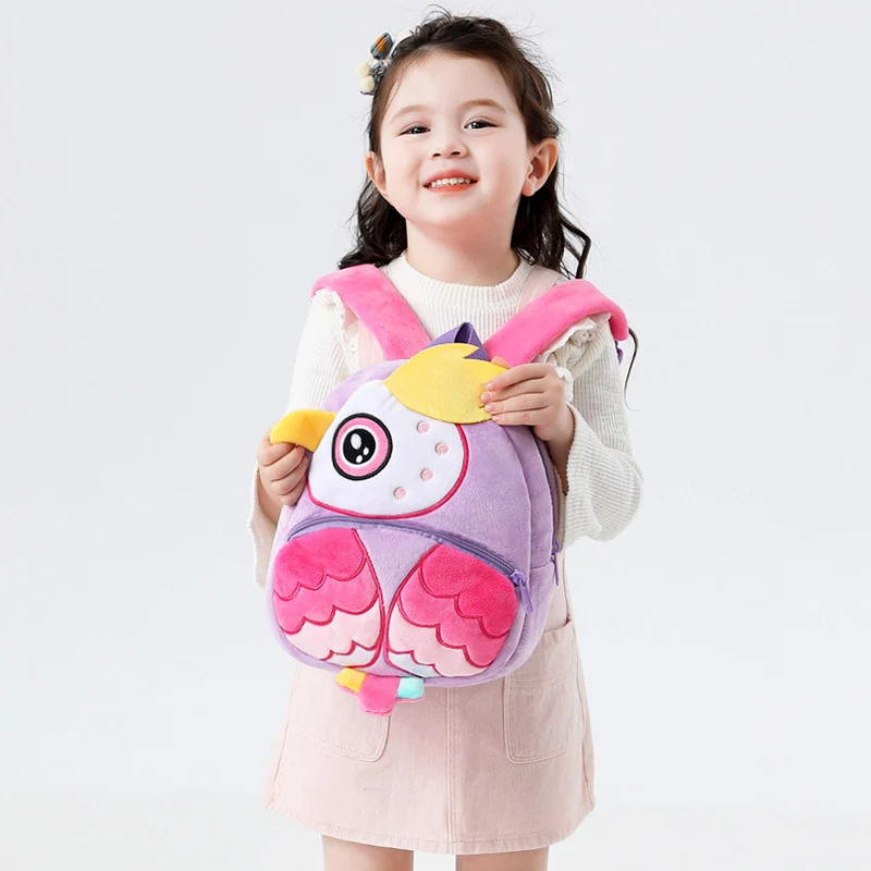 Mochilas escolares de animales de dibujos animados para niños y niñas, mochila estereoscópica 3D para guardería, monos y abejas