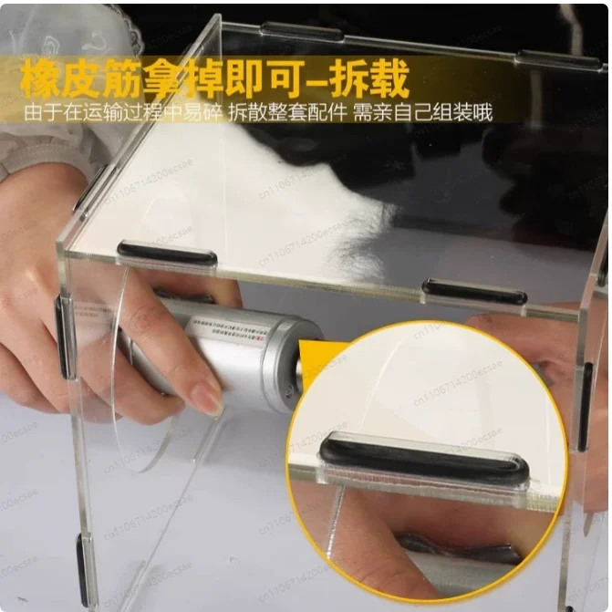 Grinding Dust Box Acrylic Dustproof Transparent Polisher Portable Dust Shroud Cover Dust Cage for Sculpturing Polishing