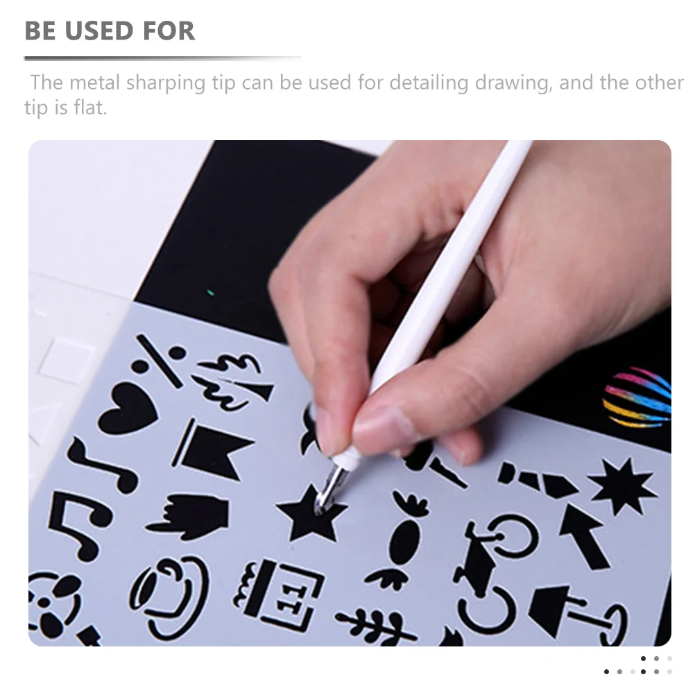 

18Pcs Scratch Picture Pens Smooth Edges Scraping Drawing Tools for DIY Scratchers and Party Event Handcrafts Portable Scratch