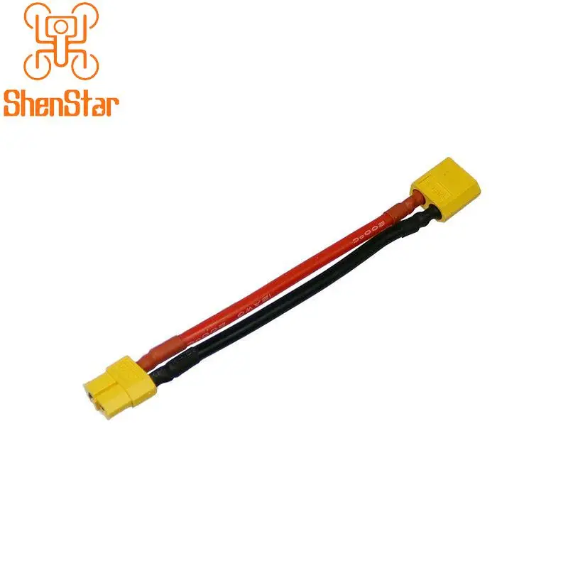 ShenStar XT60 Male to Female Plug Extension Cable Lead Silicone Wire 14AWG/12AWG Silicone Wire for FPV RC Battery Motor 10cm-1m