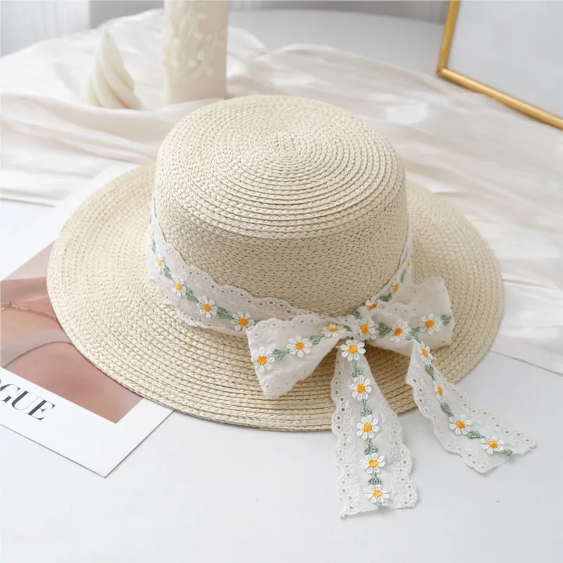 New lace knot fisherman's hat for women's vacation wavy basin breathable