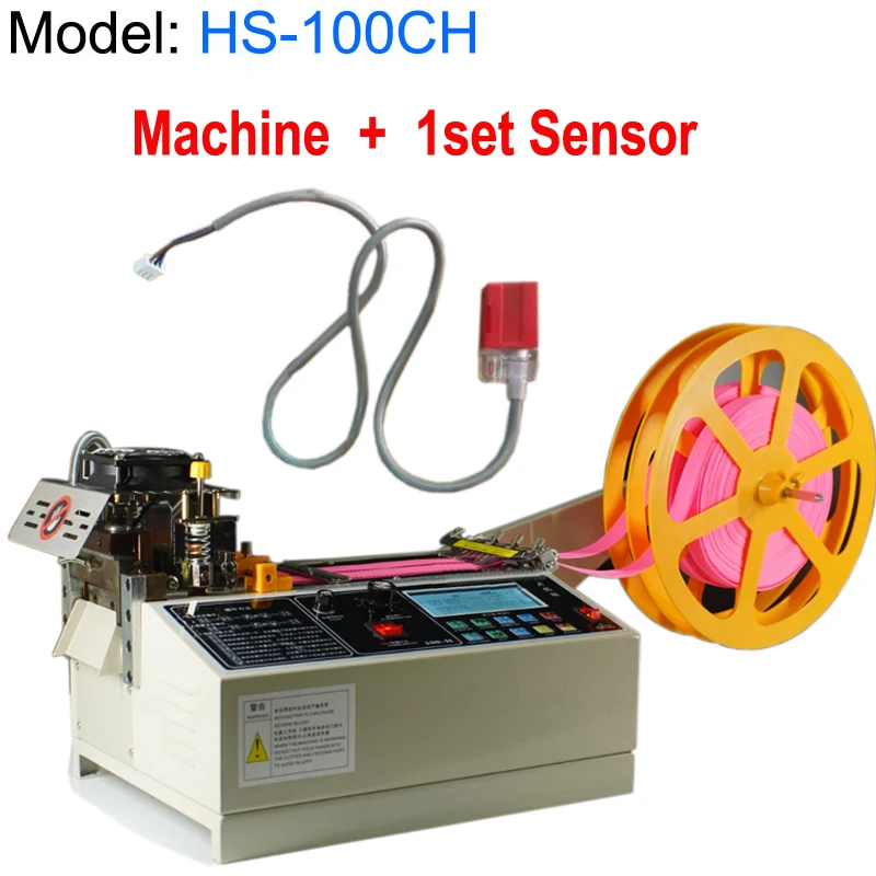 Automatic Tape Cutting Machine Single Hot Melting & Edge Sealing Clean Cut for Cloth Belt Webbing Fabric Ribbon AC 110V/220V