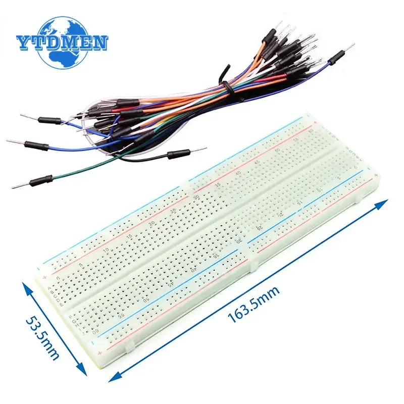 Breadboard 400 830 Point Solderless PCB Bread Board protoboard ZY-204 MB102 SYB-170 SYB-46 Test Boards Jump Wire for Arduino kit