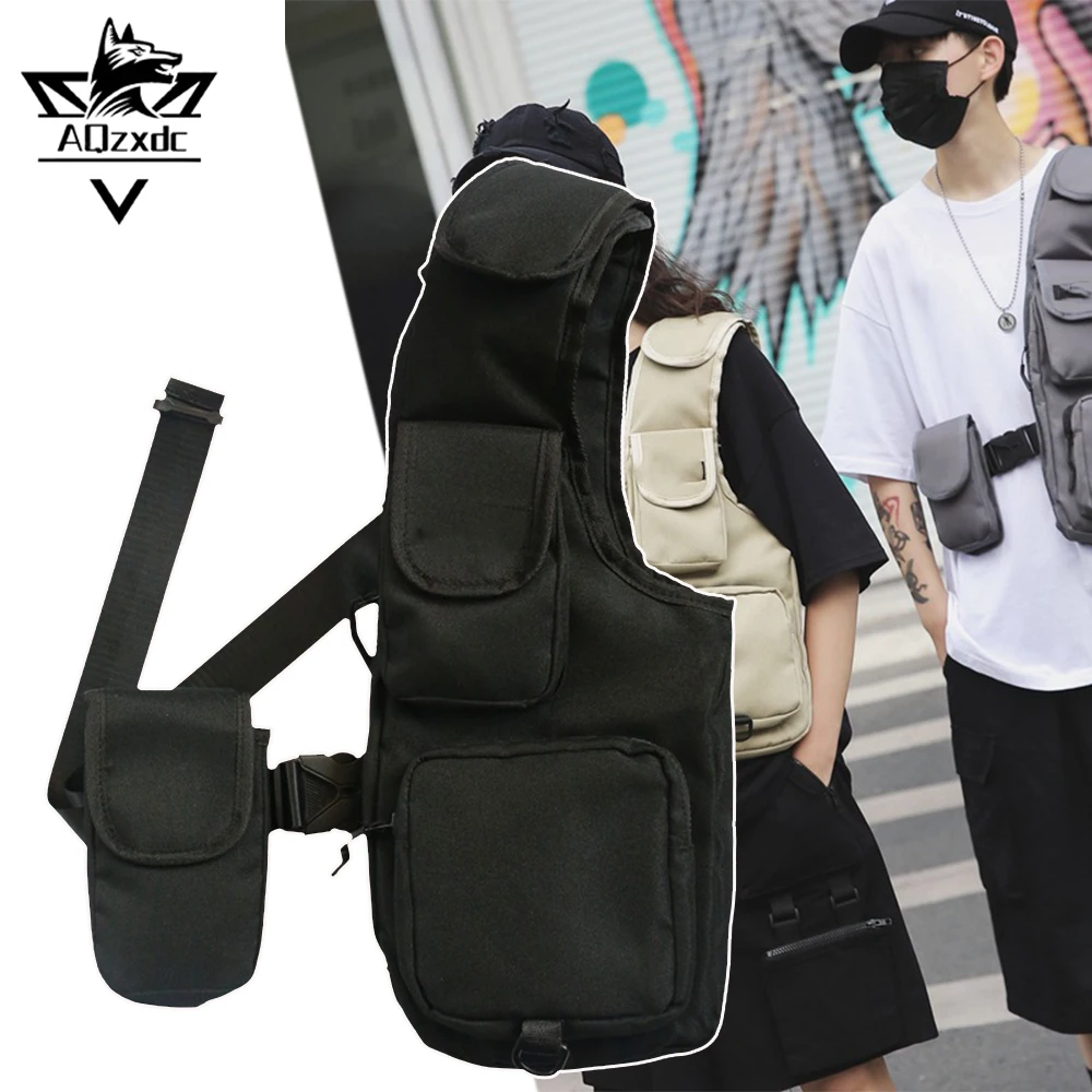 

Tactical Chest Bag Outdoor Multi-Pocket Functional Vest Packet Men Women One Shoulder Backpack Travel Hiking Camping Equipment