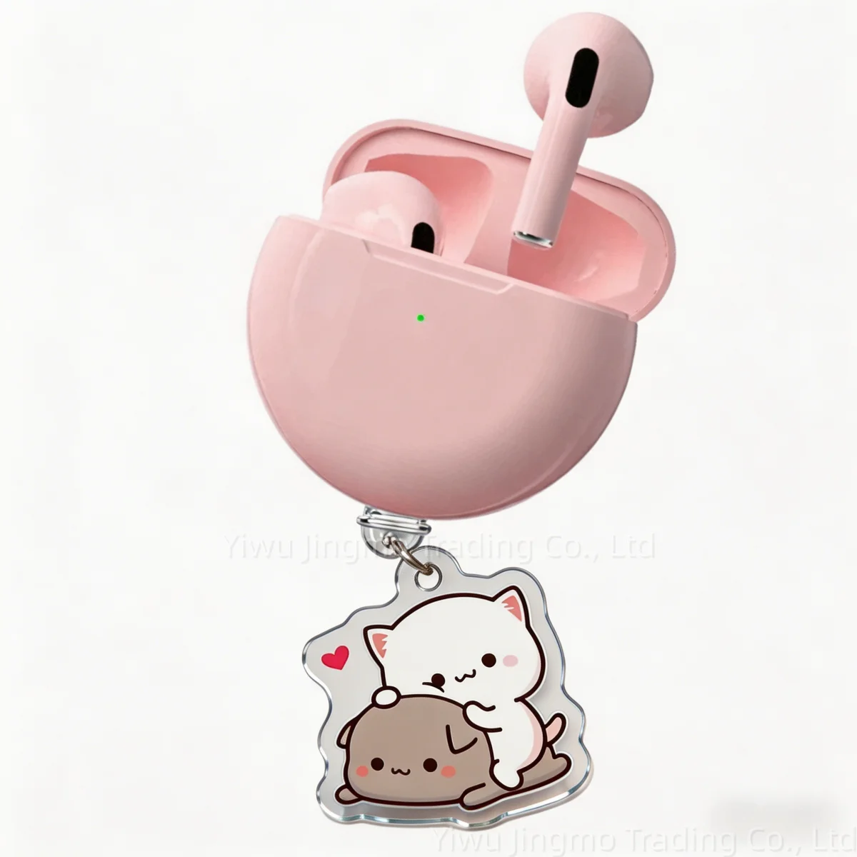 Peach and Goma cat themed USB C dust plug acrylic decorative accessory for type C cell phones wireless earbuds  USB C devices