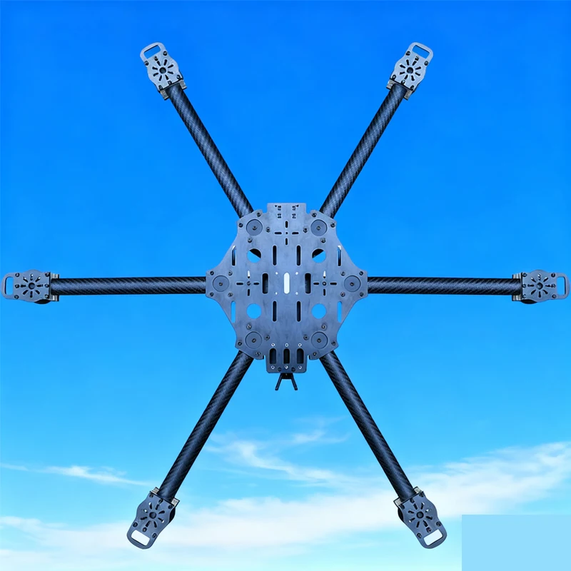 Rueda de 6 ejes HTX11/13/14 pulgadas 617 747 847MM, marco de hexacóptero mejorado, Kit de marco de carga pesada para Dron cuadricóptero FPV