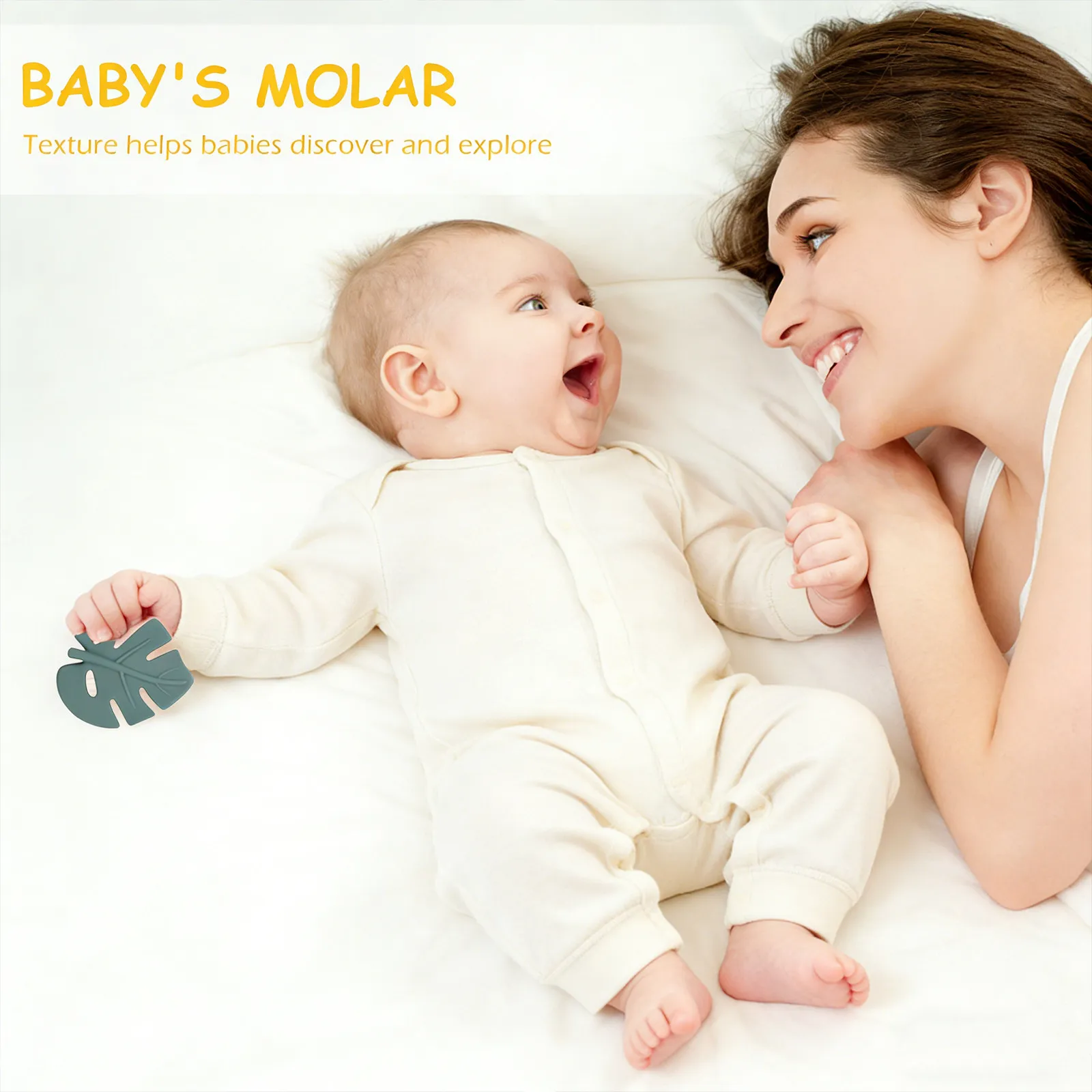 Infant Chewing Silicone Teether Molar Massager Hand Coordination Soothing Teething Relief Baby Educational Chewing