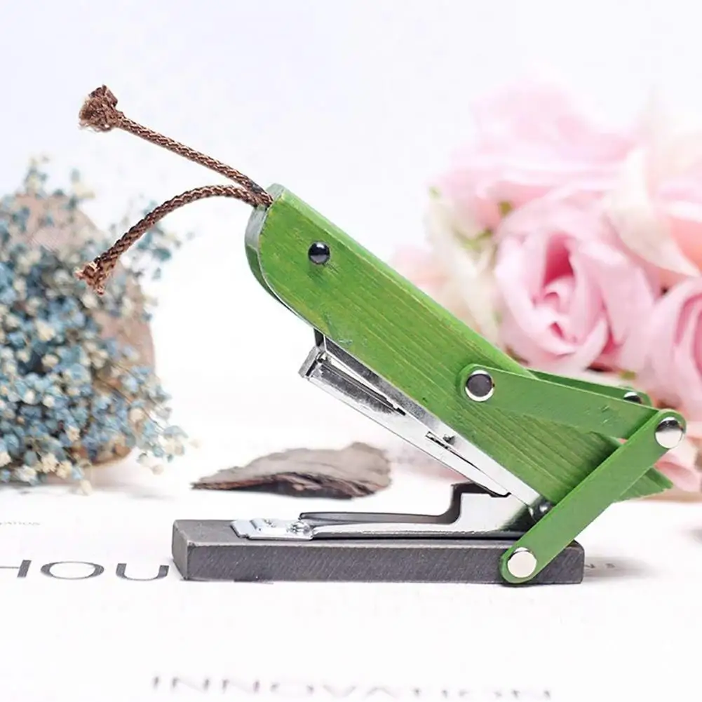 

Stapler Hand Held Grasshopper Shape Metal Stapler Desktop Paper Binder Portable Office Binding Supplies