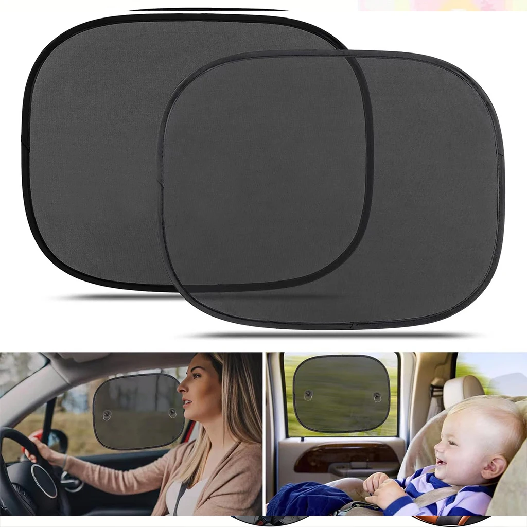 Kit 2 Protetores Solares Blackout com Ventosas para Janela de Carro, Proteção Solar Infantil e Conforto