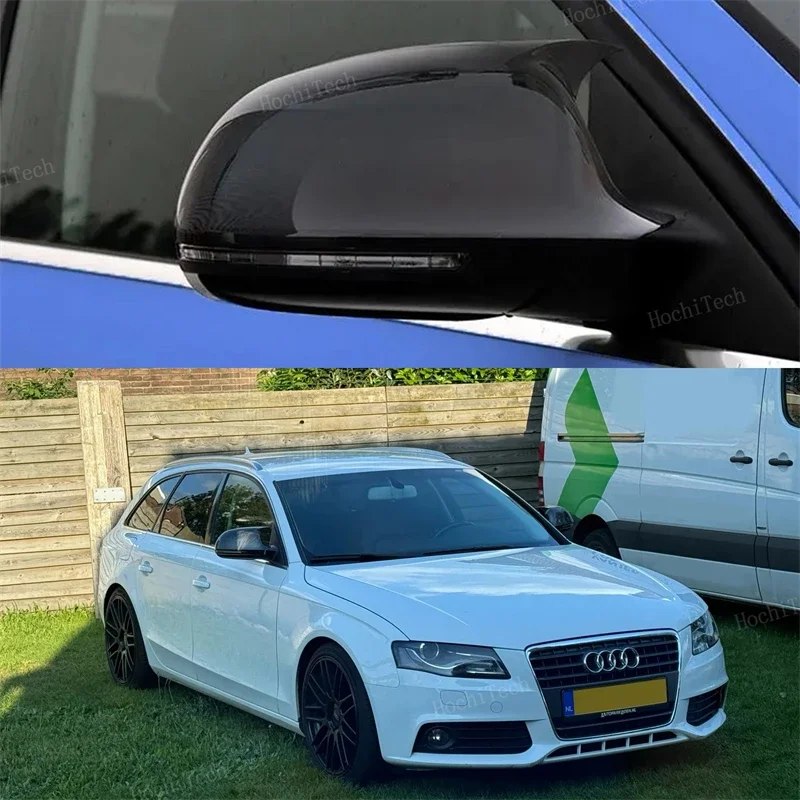 2x Add-on style Rearview Mirror Cover Cap Black for Audi A4 S4 A5 S5 B8 8K, A6 S6 4F C6, A8 S8 D3, Q3 SQ3 2012-2015, A3 8P