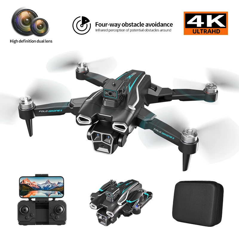 Profissional RC Drone para Crianças, Evitar Obstáculos, Regulação Bidirecional, Câmera HD 4K, WIFI, Dobre 360, 2.4G, H35 Max, Brinquedos