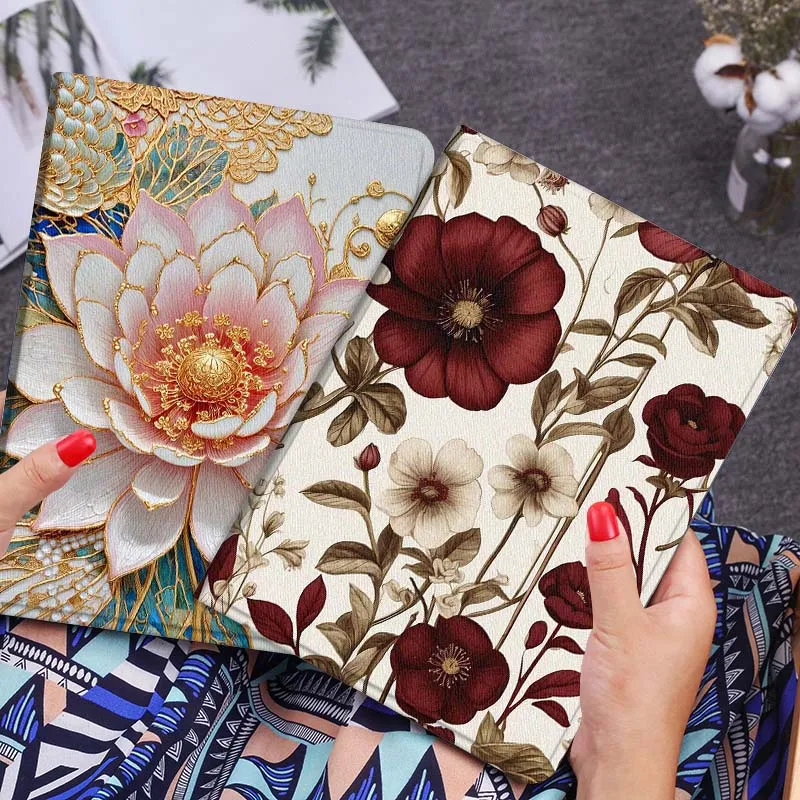 

Flowers Art Popular For Xiaomi Mi Pad Mini 4 5 6 7 SE Pro Plus Redmi Pad 2 SE 2025 8.8 11 Foldable Tablet Case Gift