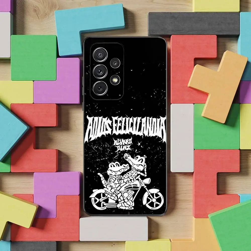 حافظة هاتف Singer A-Alvaro D-Diaz لهاتف سامسونج S25، S24، S23، S22، S21، S20، S10، Ultra، Plus، Lite، FE، غطاء أسود من السيليكون الناعم