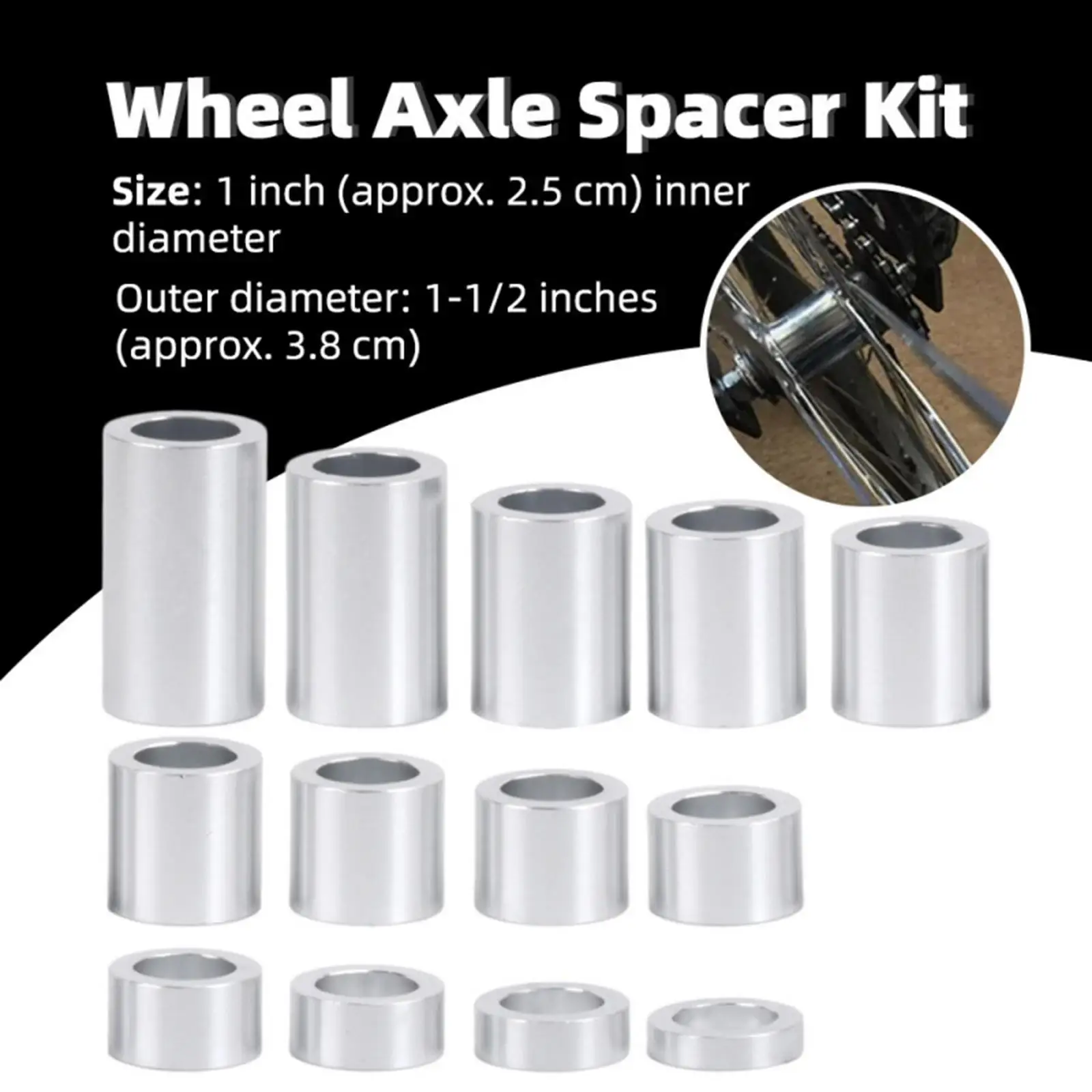Wheel Axle Spacers Kit Accessories Direct Replaces Spare Parts Durability Professional Practical Premium 1