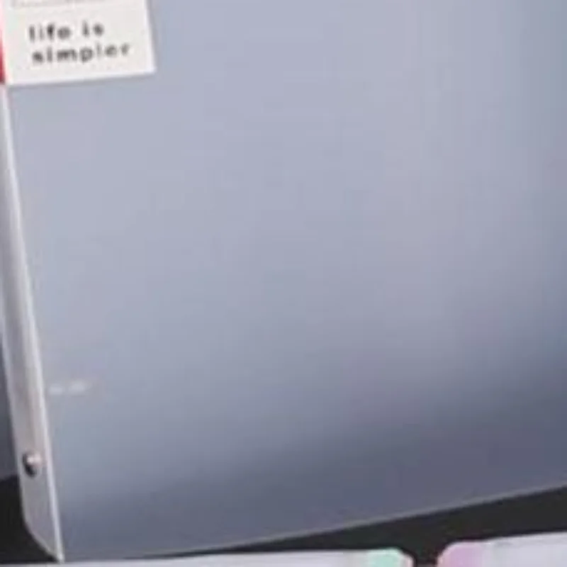 

Transparent Loose-leaf File Bag High-Capacity File Organizer Binder Pockets Button Close Business Document Pouch Stationery