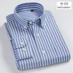 Camisa de manga larga para hombre, 100% algodón, ajustada, formal, lisa, suave, blanca, negra, ropa de oficina, 8xL talla grande, novedad