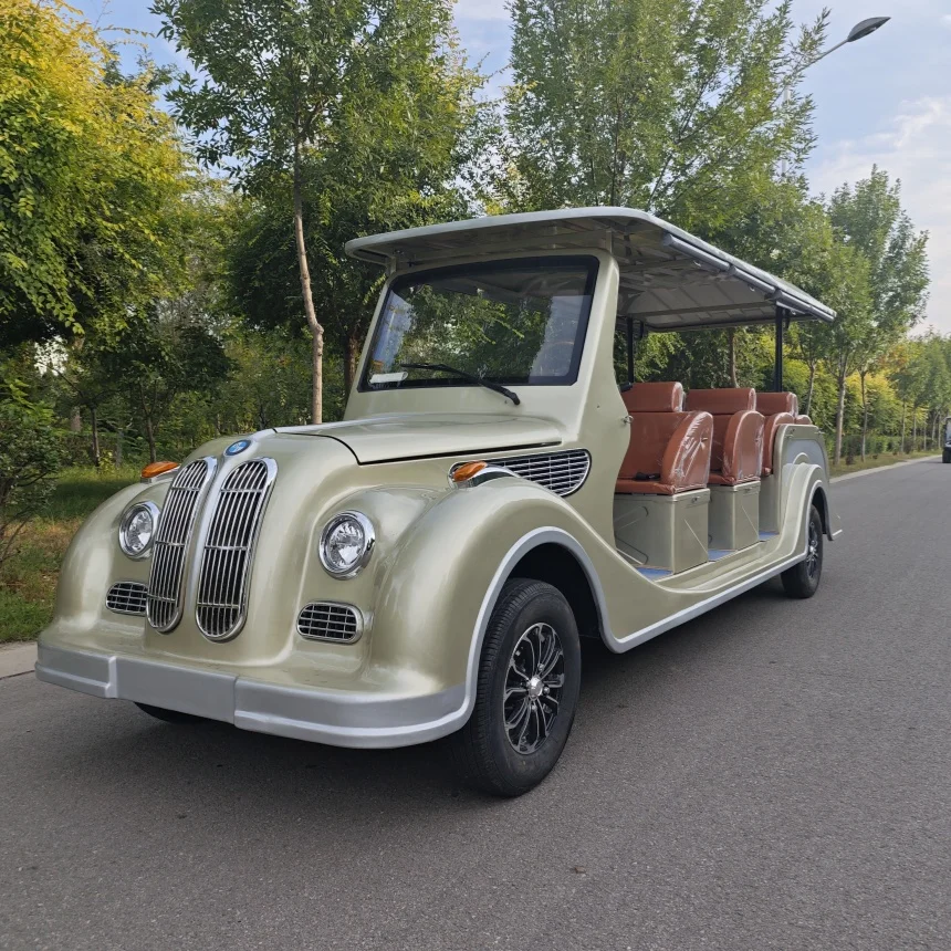 High Quality Classic Antique Self-Propelled Car 8 Seat Lead-Acid Lithium Battery Retro Classic Car Golf Cart Free Custom Color