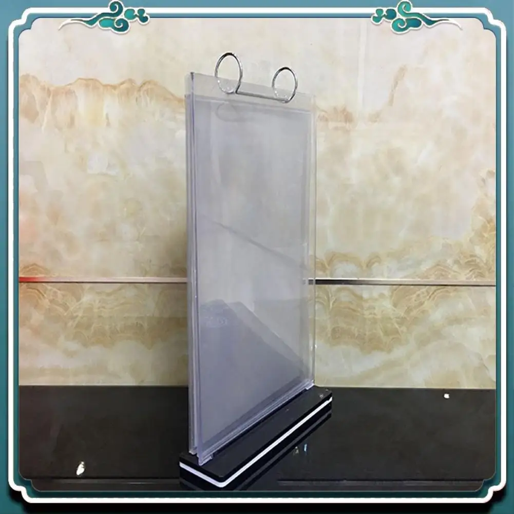 A67K-2X A4 Flip Table Menu Stand Multi-Page Table Card Rack Menu Display Stand Menu Holder