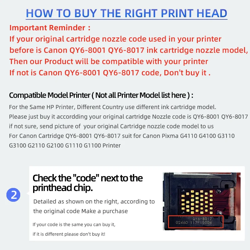 QY6-8001 QY6-8017 Printhead BH-1 CH-1 Print head For Canon Pixma G1100 G1110 G2100 G2110 G2111 G3100 G3110 G3111 G4100 G4110