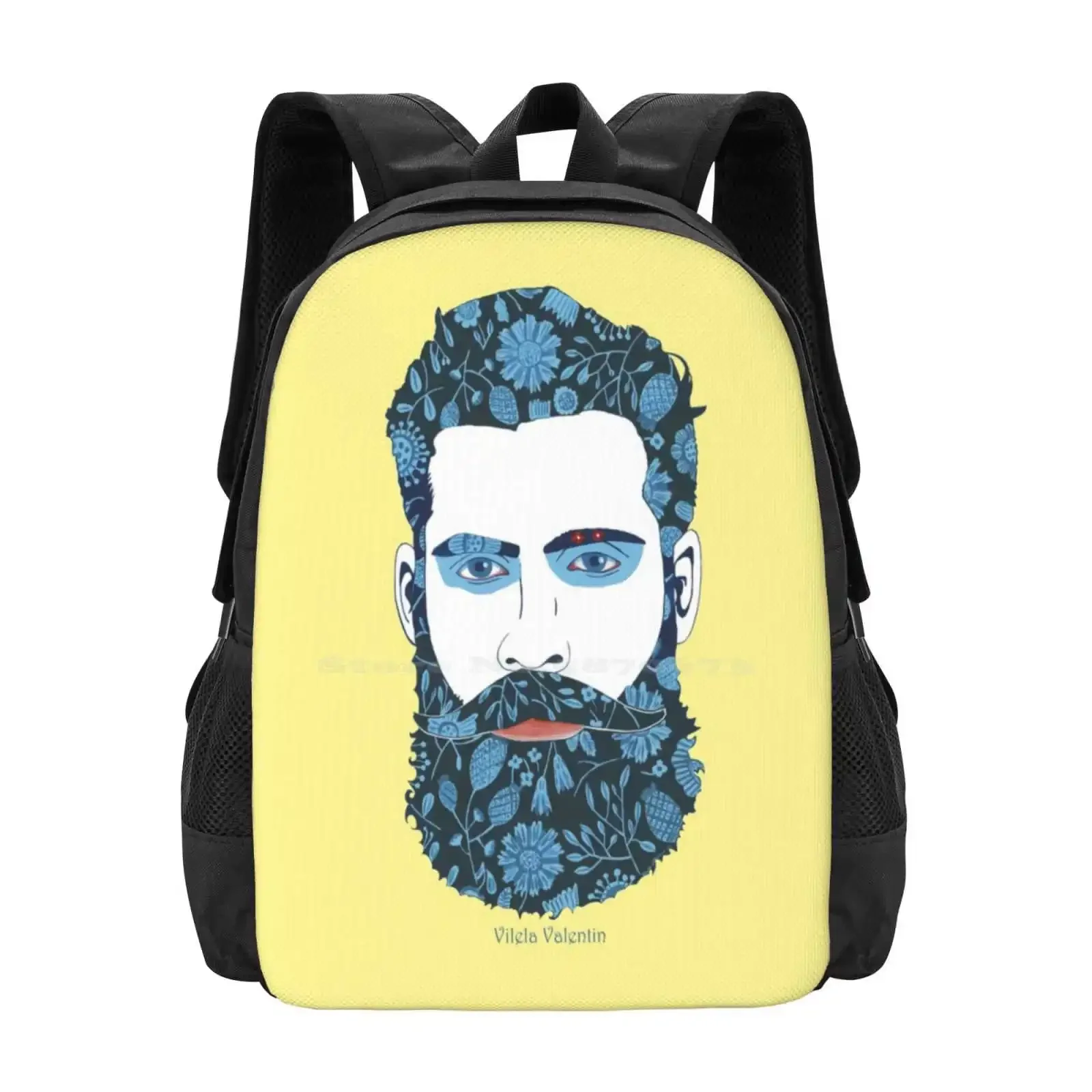

Beard Power School Bags Travel Laptop Backpack Beard Queer Gay Art Men Christmas Thanksgiven Day