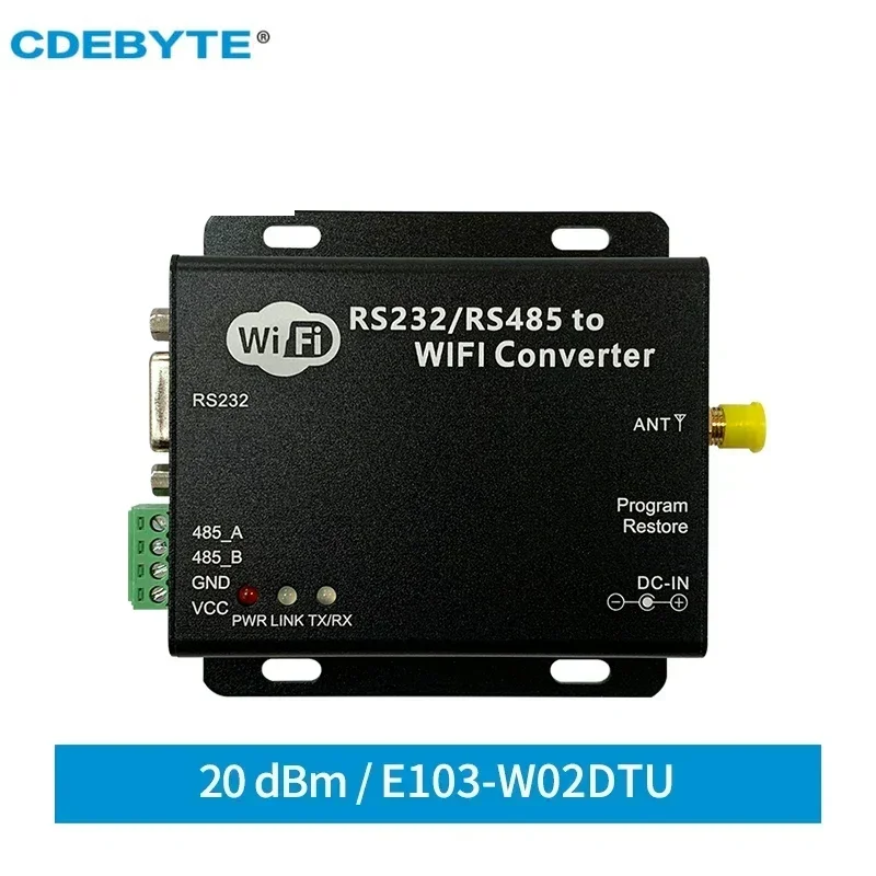 2.4GHz UART-WiFi Server RS232/RS485 to WiFi CC3200 20dBmTCP/IP Network AP SMA-K E103-W02DTU CDEBYTE Wifi Data Transceiver