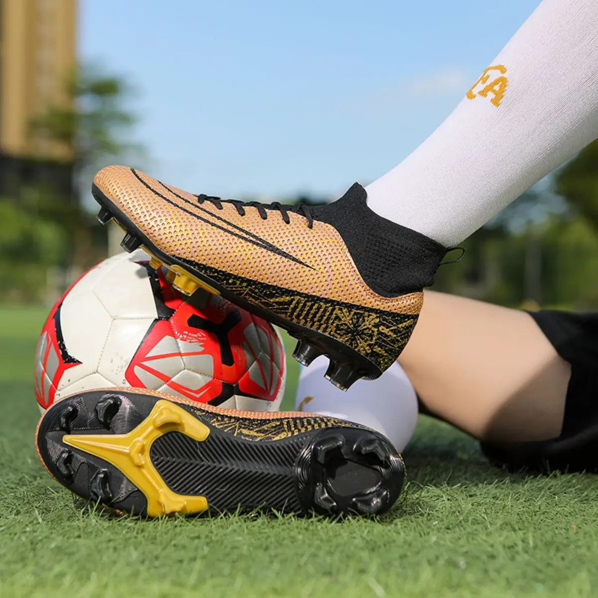 Professionelle Männer Fußball Stiefel Training Fußball Stollen Kinder Jungen Fuß alle Schuhe UnisexSneaker Großhandel Outdoor Ultraleicht