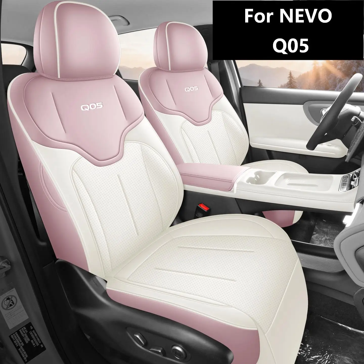 5‑Seat PU Leather Full Surround Car Seat Covers Protector Fit for NEVO Q05 Auto Interior Accessories