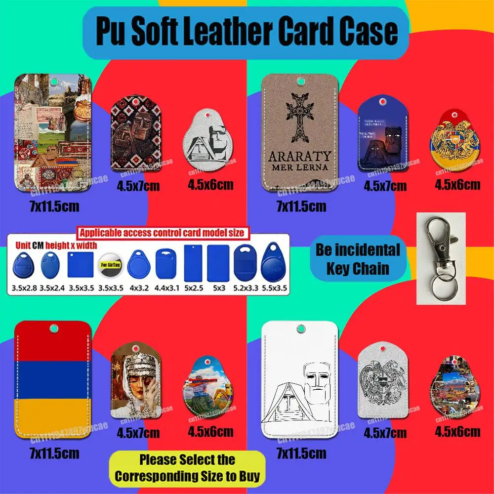 For Armenia Artsakh Passport Flag Cross For AirTag Case Card Holder Sleeve ID Credit Bank Access Badge For Air Tag Case Shell