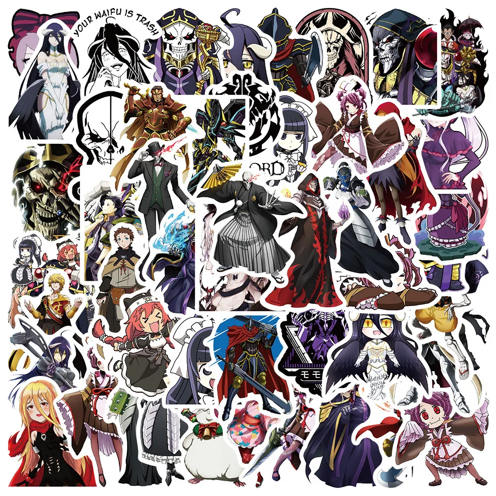 50PCS OVERLORD Anime Small Waterproof Sticker