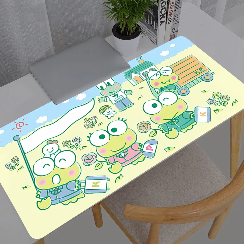 

Extra Large Gaming Mouse Pad Computer Sanrio Keroppi Gamer XXL Laptop Keyboard Carpet Mouse Mat Non-Slip Rubber Table Rug
