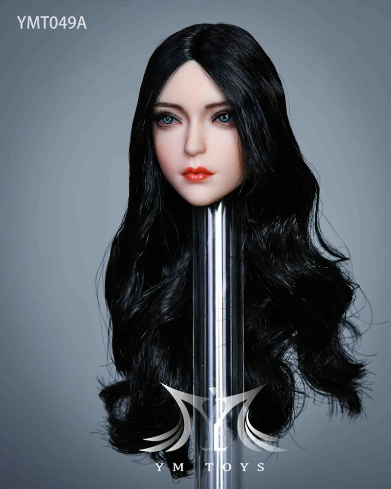 In Stock YMTOYS YMT049 1/6 Blue Eyes Beauty Cheng Head Sculpt Female Soldier Head Carving Fit 12'' PH TBL Action Figures