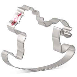 KENIAO Christmas Rocking Horse Cookie Cutter - 10.7 CM - Biscuit Fondant Sandwich Bread Mold - Stainless Steel - by Janka