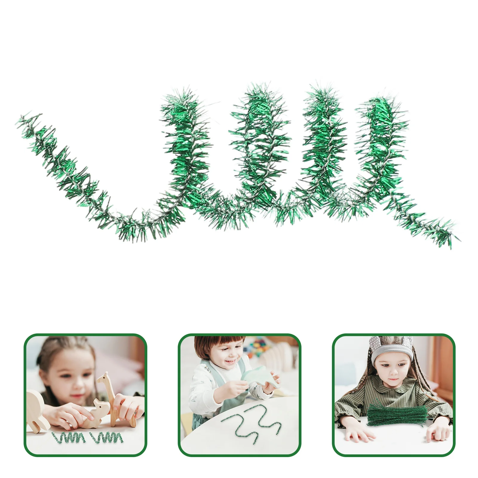 

200Pcs Colorful Glitter Stems DIY Craft Material Twisted Stems Kids Creativity Imagination Party Decoration Stem