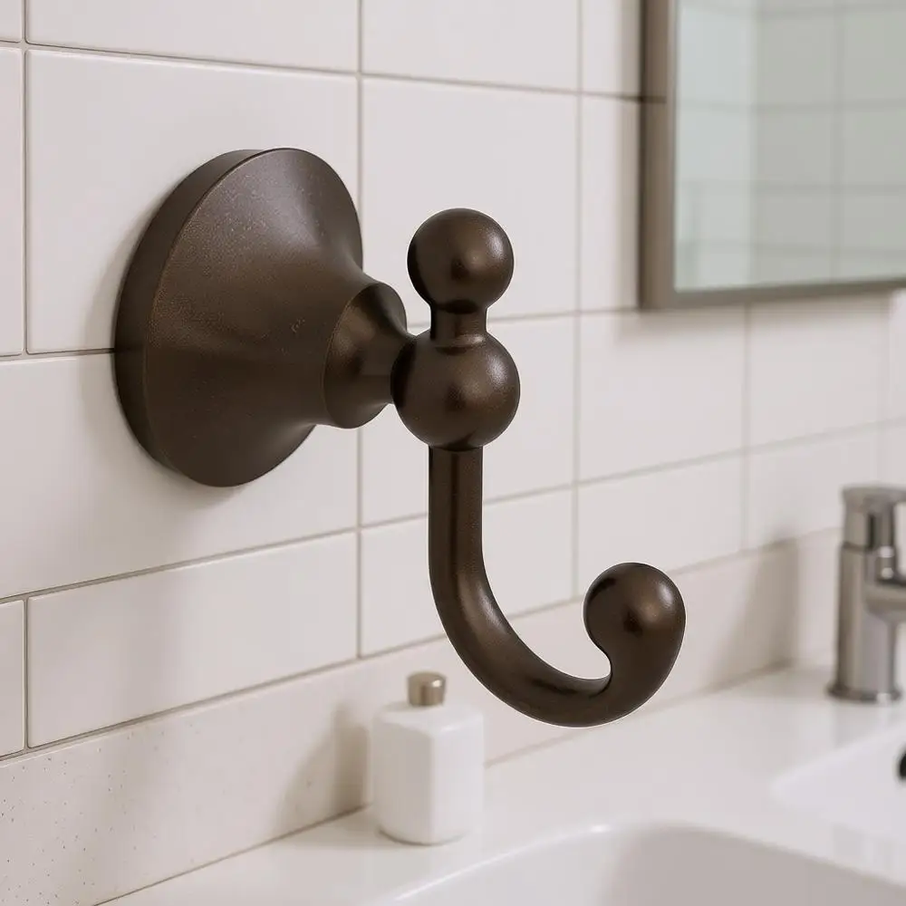 

Двойной крючок для халатов, отделка из бронзы с эффектом масляной полировки