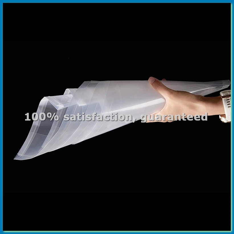 12 Pack Clear Plastic Envelopes Poly Envelopes Expandable Files Document Folders with Button & String Tie Closure A4-A12I