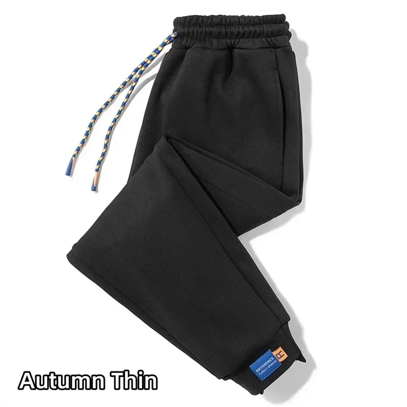 Winter Fashion Pants Men Joggers Thick Sweatpants Drawstring Trousers Men Fleece Running Pants Warm Velvet Sport Pants For Male