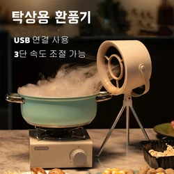 2024 New Portable Exhaust Fan Small Kitchen Hood Extractor Barbecue USB Supply Desktop Range Hoods Mini Suction Cooker Hood