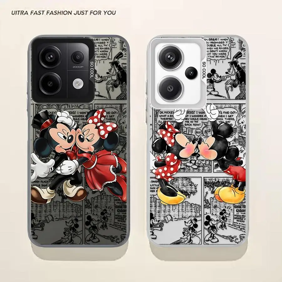 

Soft Cover Case for Xiaomi Redmi Note 11S 10S 13 Pro + 12S 12 10 12Pro 14Pro+ 14 11 Disney Mickey Minnie Mouse