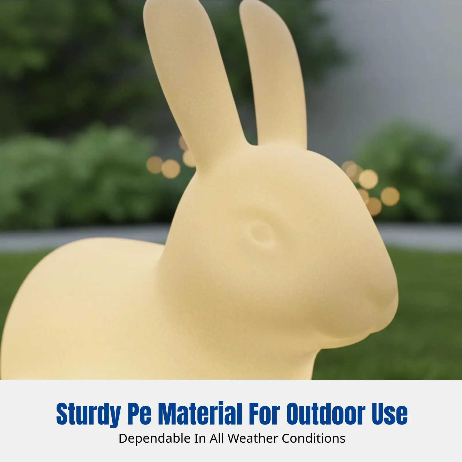 Solar Rabbit Lawn Light, Cartoon Animal Outdoor Lamp, Garden Landscape Decoration, Waterproof LED for Villa, Patio, Yard