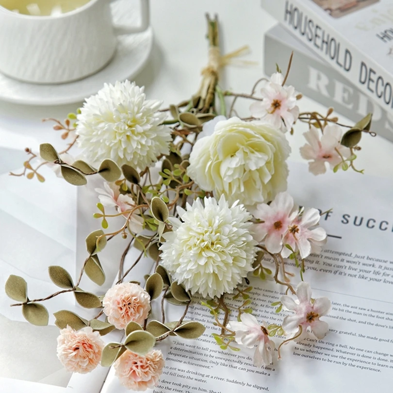 

Silk Roses Artificial Flowers Wedding Home Room Party Table Party Adorn Decor Wreath Bridal Bouquets Exquistic Photography Props