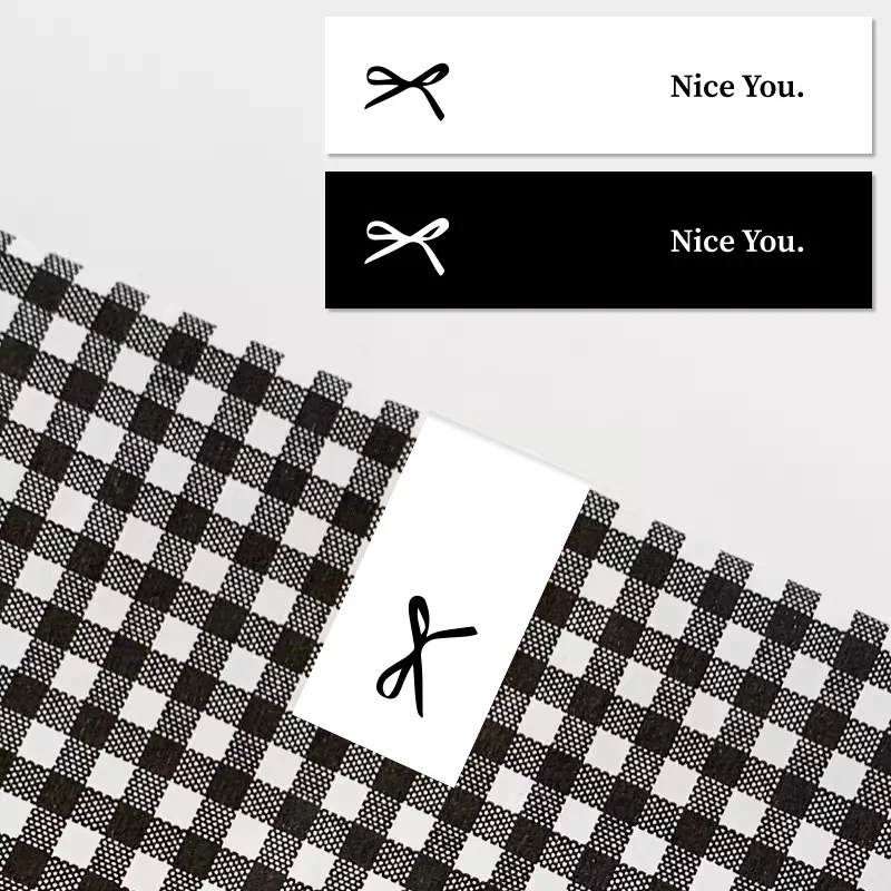 

200 шт./40 листов, черно-белые наклейки для упаковки коробок, клейкие наклейки ручной работы для кофе, выпечки, упаковки продуктов.