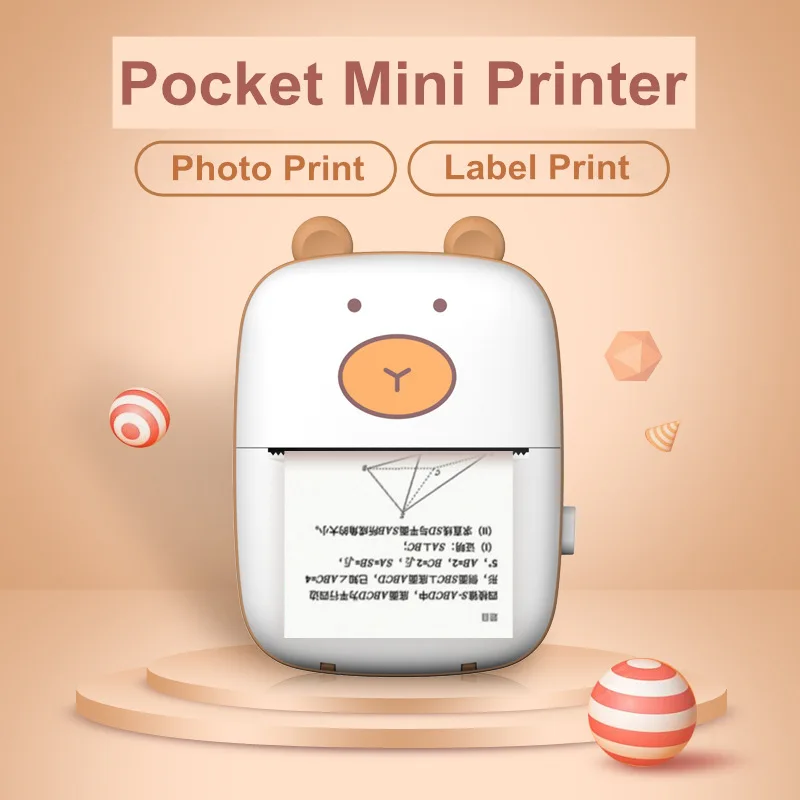 New Portable Mini Wireless Thermal Pocket Printer Self-adhesive Stickers DIY iPhone Android Journal Sticker impresora portátil