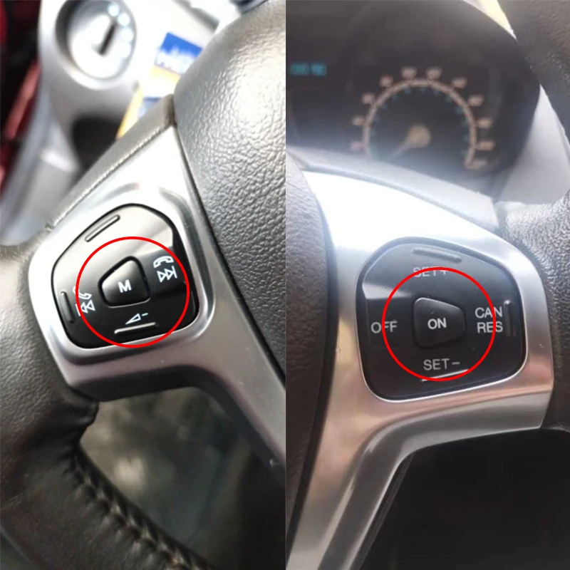 Car Audio Volume Steering Wheel Button Cruise Control Switch M ON Button For Ford Escort Fiesta MK7 MK8 ST Ecosport 2013 - 2015 view 5