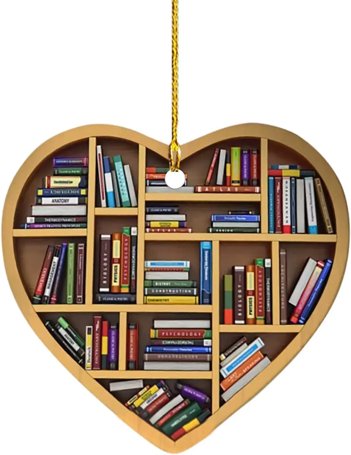 Decorations, book enthusiasts, heart-shaped librarians, decorations, car decorations, home decor