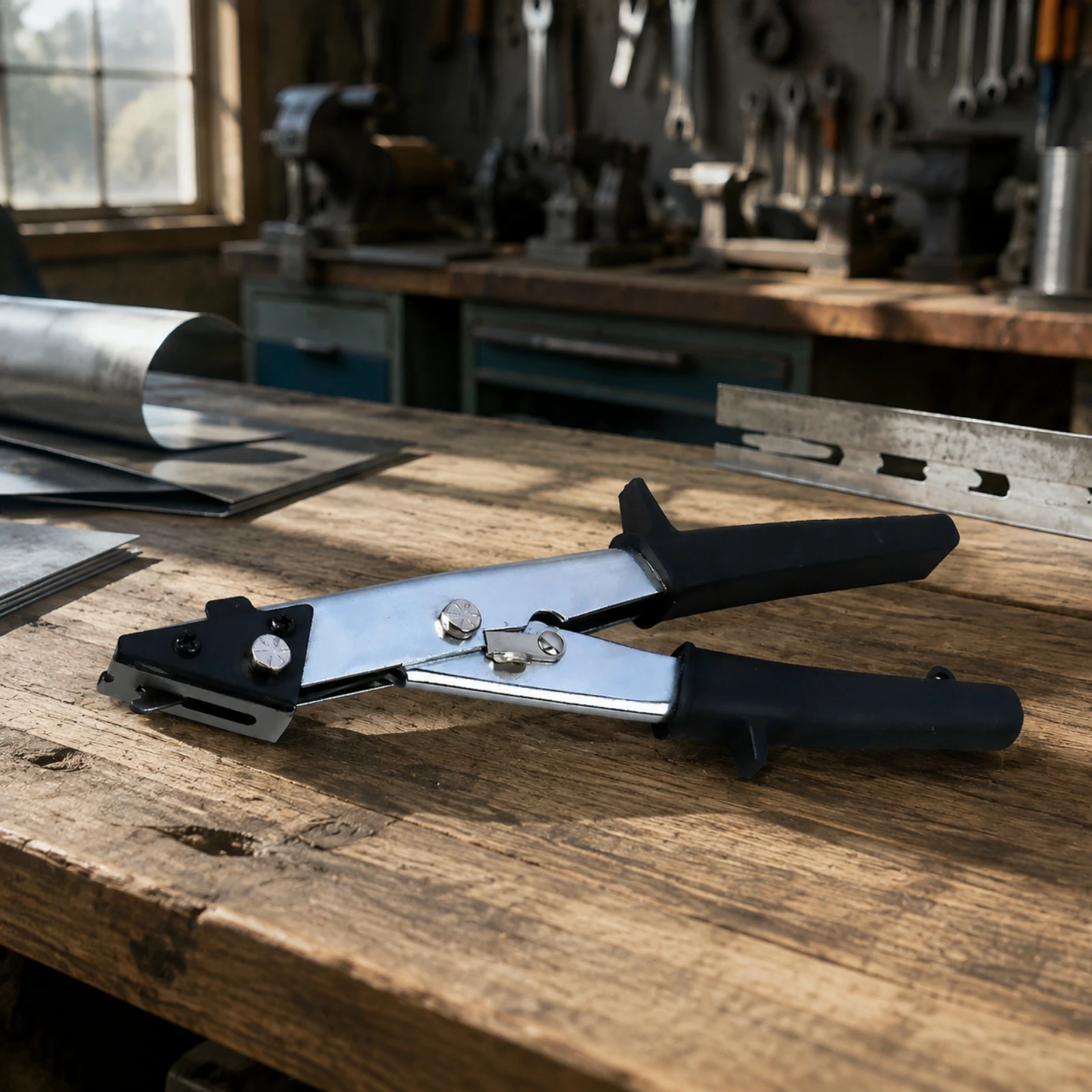 Alloy Sheet-Metal Shear Versatile Pivoting Metal Cutting Shear Ergonomic Heavy-Duty for Metalworkers, Workshop
